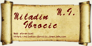 Miladin Ibročić vizit kartica
